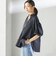 〈接触冷感 / 撥水加工〉TEX BRID(R)タフタ スキッパー 5分袖 ブラウス