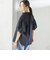 〈接触冷感 / 撥水加工〉TEX BRID(R)タフタ スキッパー 5分袖 ブラウス
