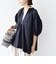 〈接触冷感 / 撥水加工〉TEX BRID(R)タフタ スキッパー 5分袖 ブラウス