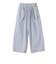 〈接触冷感・手洗い可能〉麻混 シャンブレー ウエスト ゴム ワイド パンツ