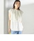 〈手洗い可能〉シアー トリコット フレア ヨーク ノースリーブ ブラウス