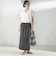 〈手洗い可能〉麻混 ストレッチ ドロスト Aライン スカート