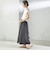 〈手洗い可能〉麻混 ストレッチ ドロスト Aライン スカート