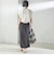 〈手洗い可能〉麻混 ストレッチ ドロスト Aライン スカート