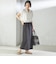 〈手洗い可能〉麻混 ストレッチ ドロスト Aライン スカート
