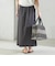 〈手洗い可能〉麻混 ストレッチ ドロスト Aライン スカート