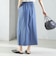〈手洗い可能〉麻混 ストレッチ ドロスト Aライン スカート