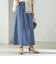 〈手洗い可能〉麻混 ストレッチ ドロスト Aライン スカート