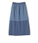 〈手洗い可能〉麻混 ストレッチ ドロスト Aライン スカート