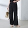 〈手洗い可能〉麻混 タック ワイド パンツ