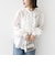 〈手洗い可能〉エアリー フロント フリル デザイン ブラウス