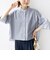 【WEB限定】〈手洗い可能〉ブロード ストライプ / 無地 切替 パッチワーク シャツ
