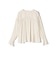 〈手洗い可能〉割繊 クルーネック ギャザー ブラウス