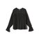 〈手洗い可能〉割繊 クルーネック ギャザー ブラウス