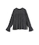〈手洗い可能〉割繊 クルーネック ギャザー ブラウス