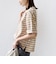 【WEB限定】マルチ ボーダー 5分袖 TEE