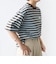 【WEB限定】マルチ ボーダー 5分袖 TEE