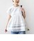 【WEB限定】〈手洗い可能〉布帛 コンビ ペプラム TEE