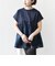 【WEB限定】〈手洗い可能〉布帛 コンビ ペプラム TEE