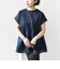 【WEB限定】〈手洗い可能〉布帛 コンビ ペプラム TEE