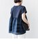 【WEB限定】〈手洗い可能〉布帛 コンビ ペプラム TEE