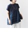 【WEB限定】〈手洗い可能〉布帛 コンビ ペプラム TEE