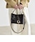 quaranciel: 2way バックル スクエア ショルダー バッグ