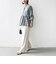 【WEB限定】〈手洗い可能〉ドット 花柄 袖 シャーリング ブラウス
