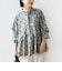 【WEB限定】〈手洗い可能〉ドット 花柄 袖 シャーリング ブラウス