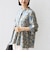 【WEB限定】〈手洗い可能〉ドット 花柄 袖 シャーリング ブラウス