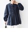 【WEB限定】〈手洗い可能〉フリル 刺繍 ペプラム ブラウス