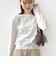【WEB限定】〈手洗い可能〉ショルダー レース コンビ ニット プルオーバー
