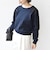 【WEB限定】〈手洗い可能〉ショルダー レース コンビ ニット プルオーバー