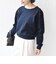 【WEB限定】〈手洗い可能〉ショルダー レース コンビ ニット プルオーバー