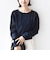 【WEB限定】〈手洗い可能〉ショルダー レース コンビ ニット プルオーバー