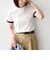 SHIPS Colors:〈手洗い可能〉シアー ドライ タッチ バイカラー TEE◇