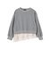 SHIPS Colors:〈手洗い可能〉レース レイヤード 裏毛 トップス◇