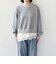 SHIPS Colors:〈手洗い可能〉レース レイヤード 裏毛 トップス◇