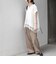 SHIPS Colors:〈手洗い可能〉ヘム レース スキッパー ブラウス◇