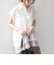 SHIPS Colors:〈手洗い可能〉ヘム レース スキッパー ブラウス◇