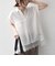 SHIPS Colors:〈手洗い可能〉ヘム レース スキッパー ブラウス◇