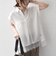 SHIPS Colors:〈手洗い可能〉ヘム レース スキッパー ブラウス◇