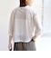 〈手洗い可能〉シアー トリコット ポリエステル ベロア 五分袖 ワイド TEE