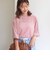 〈手洗い可能〉シアー トリコット ポリエステル ベロア 五分袖 ワイド TEE