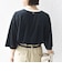 〈手洗い可能〉シアー トリコット ポリエステル ベロア 五分袖 ワイド TEE
