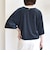 〈手洗い可能〉シアー トリコット ポリエステル ベロア 五分袖 ワイド TEE
