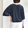 〈手洗い可能〉シアー トリコット ポリエステル ベロア 五分袖 ワイド TEE