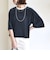 〈手洗い可能〉シアー トリコット ポリエステル ベロア 五分袖 ワイド TEE