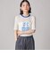 SHIPS NINE CASE:シアー ロゴ リンガー TEE
