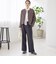 〈洗濯機可能 / セレモニー対応可〉ポリエステル レーヨン ダンボール ストレート パンツ